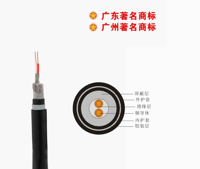 珠江南方电缆RVVP22 屏蔽控制电缆